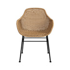 chaise carmela en resine tressee naturelle