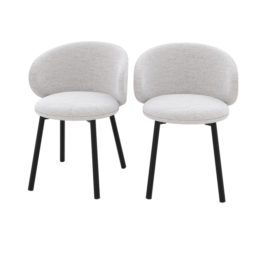 chaise cecilia en tissu gris clair chine lot de 2 fond blanc