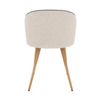 chaise chiara en tissu beige lot de 2