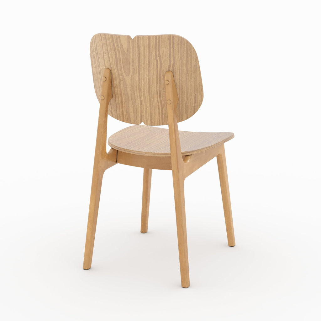 chaise clyde bois clair lot 2
