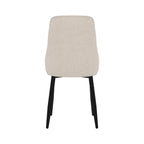chaise confortable en tissu beige pieds noir pipo
