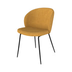 chaise confortable jaune en tissu groom