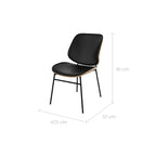 chaise confrtable hector vintage noire
