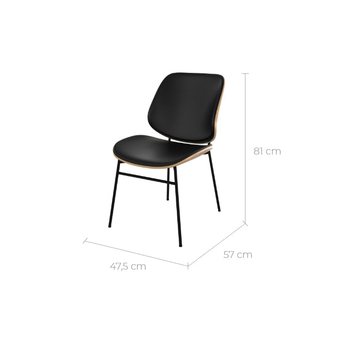 chaise confrtable hector vintage noire