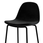 henrik chaise de bar 65cm noire velours
                            