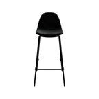 chaise de bar 65cm velours noir