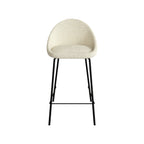 chaise de bar blanche misty pieds metal noir