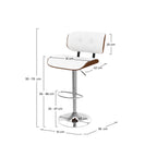 chaise de bar blanche reglable pivotante 69 91 cm melchior