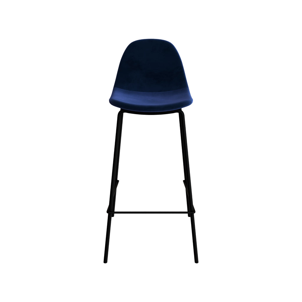 chaise de bar bleue henrik velours 65cm_1