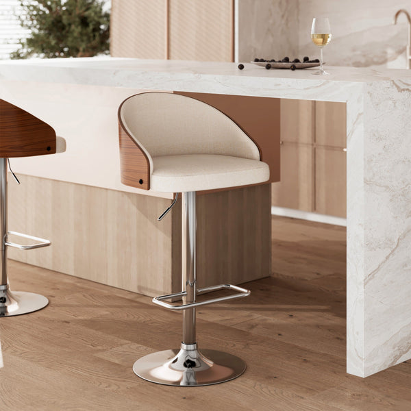 chaise de bar carmelo beige 63 84 cm focus