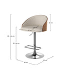 chaise de bar carmelo beige 63 84 cm
