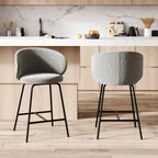 chaise de bar cecilia en tissu gris