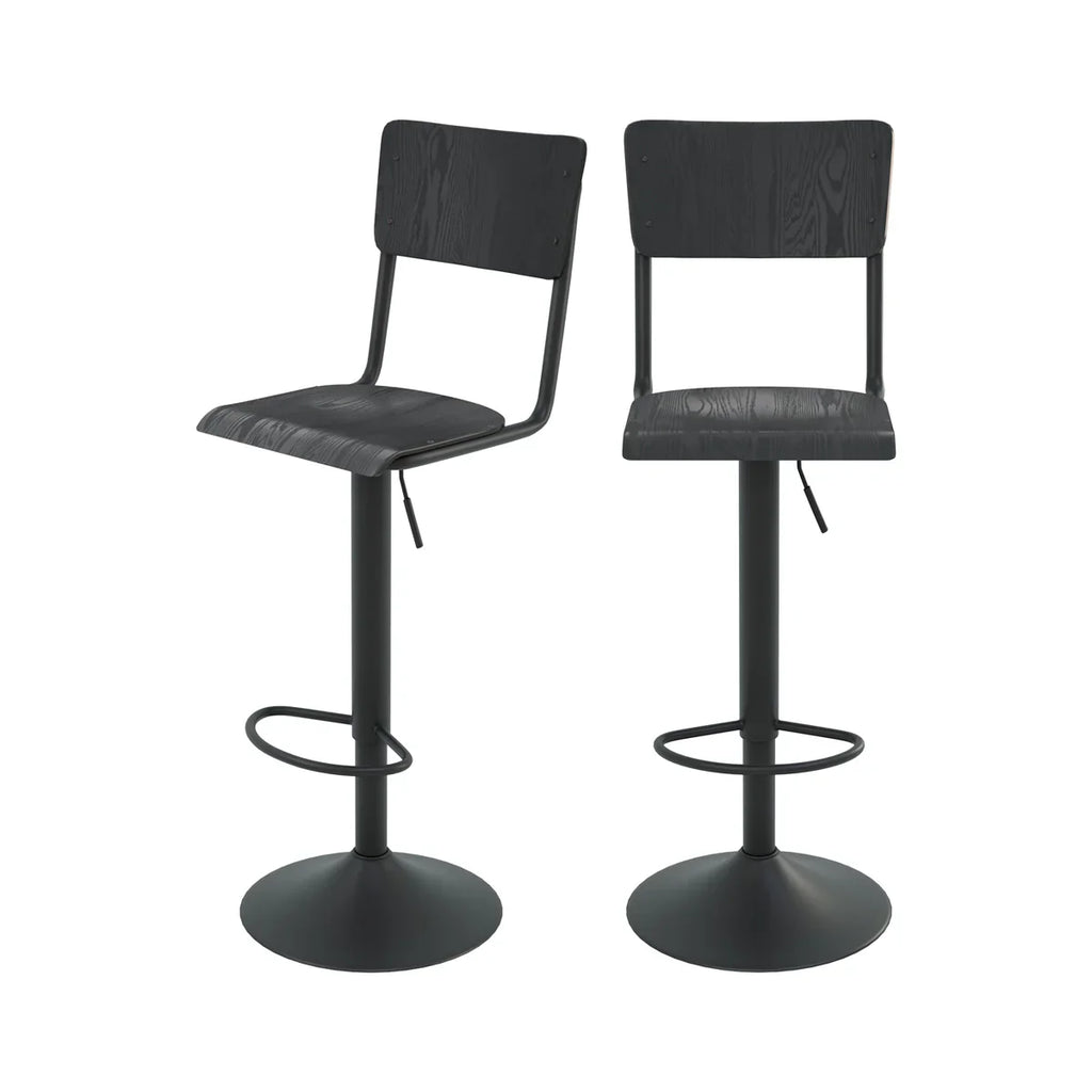 Lot De 2 Tabourets De Bar Clem - Noir