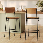 Lot De 2 Tabourets De Bar Clem - Marron