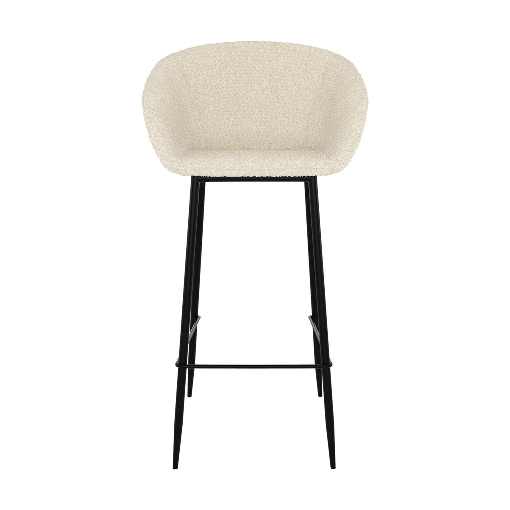 chaise de bar effet de laine bouclette