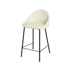chaise de bar effet laine bouclette blanche misty_1