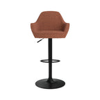 chaise de bar effet laine bouclette rouge brique adam