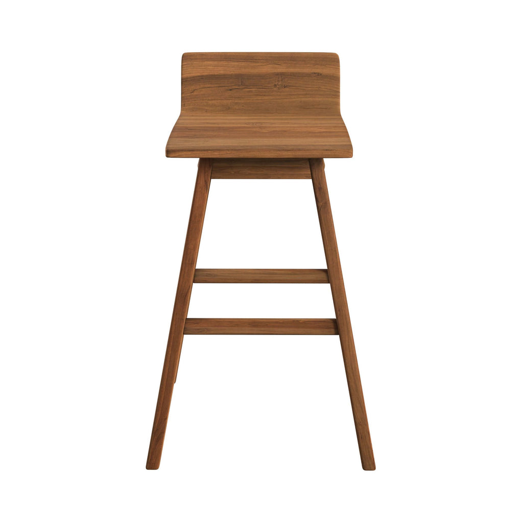 chaise de bar en bois de teck greta 72