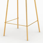 chaise de bar en cuir synthetique blanc henrik