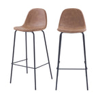 chaise de bar en simili cuir taupe henrik