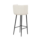 chaise de bar en tissu boucle beige lot de 2 rosy