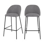 chaise de bar en tissu gris clair chine karl
