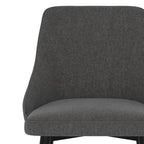 chaise de bar en tissu gris fonce pieds noir pipo