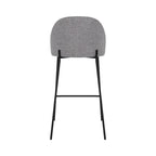chaise de bar en tissu pieds metal noir karl