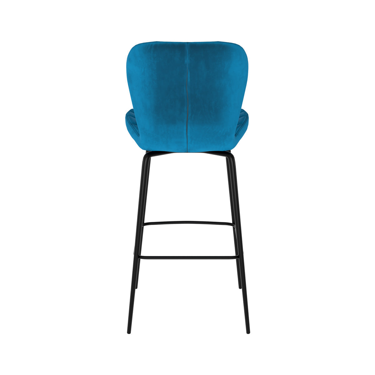chaise de bar en velourd bleu mazzia