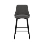 chaise de bar gris fonce en tissu pipo pour ilot