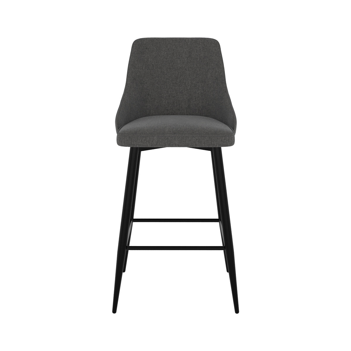 chaise de bar gris fonce en tissu pipo pour ilot