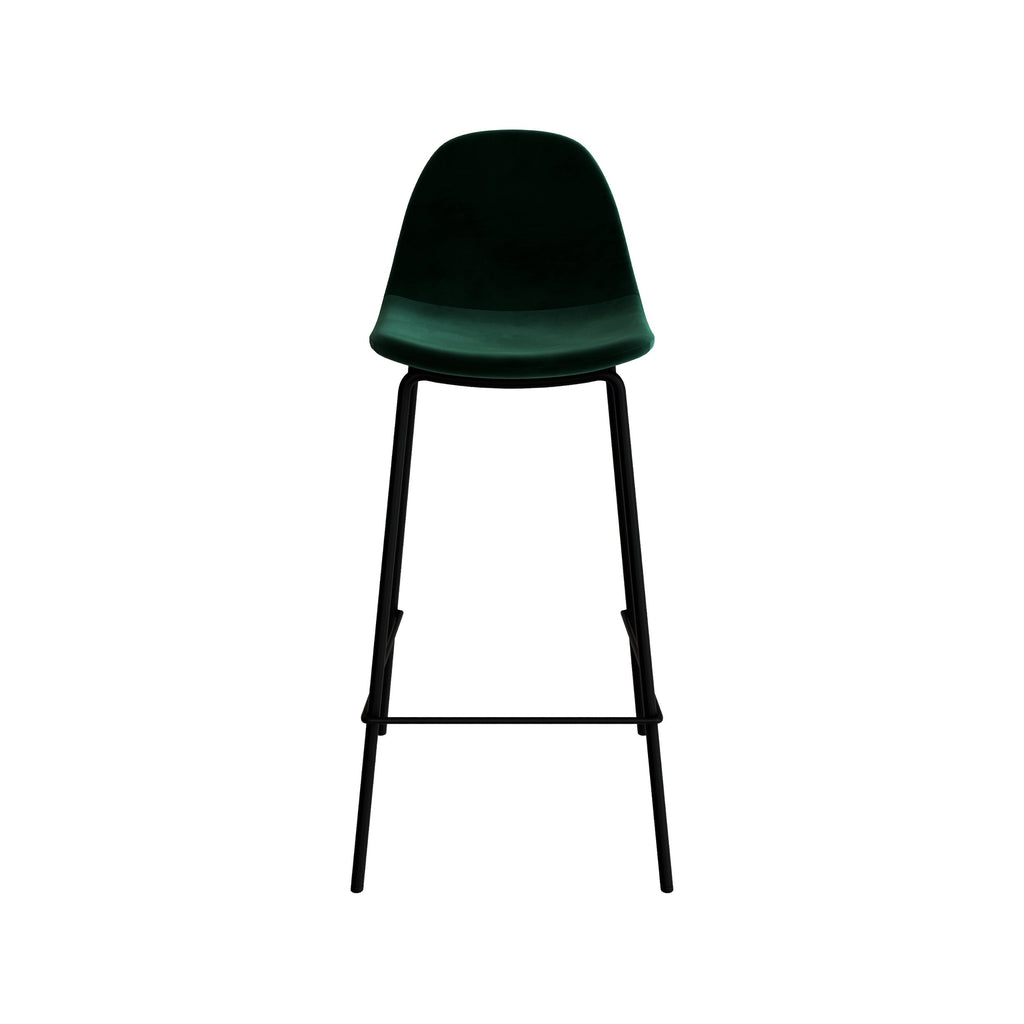 chaise de bar henrik 65cm velours vert
                            