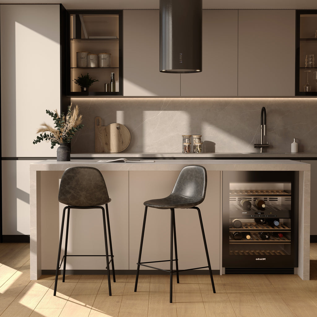 Lot De 2 Chaises Pour Îlots Henrik - Grise/Noir