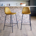 chaise de bar henrik jaune ambiance focus velour