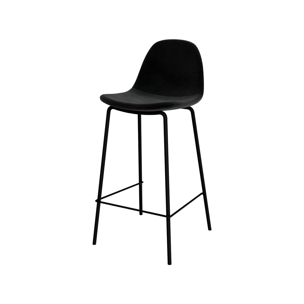 chaise de bar henrik pieds metal noir