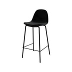 chaise de bar henrik pieds metal noir