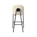 chaise de bar ilot central tissu boucle beige 65