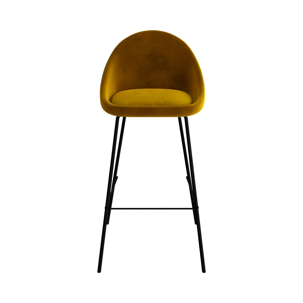 chaise de bar jaune misty 75cm