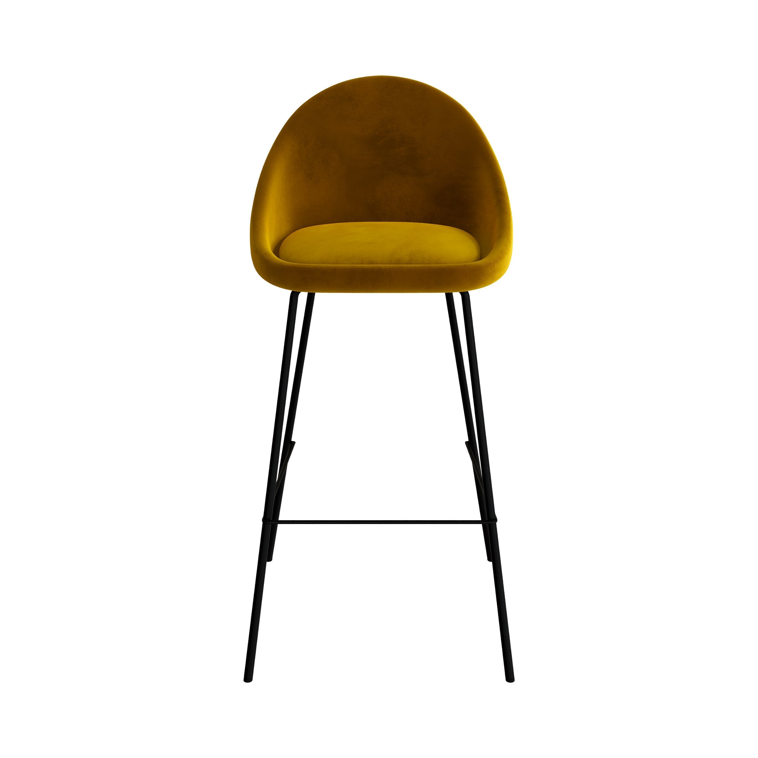 chaise de bar jaune misty 75cm