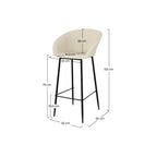 chaise de bar marquise blanche lot de 2