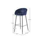 chaise de bar marquise bleue lot de 2