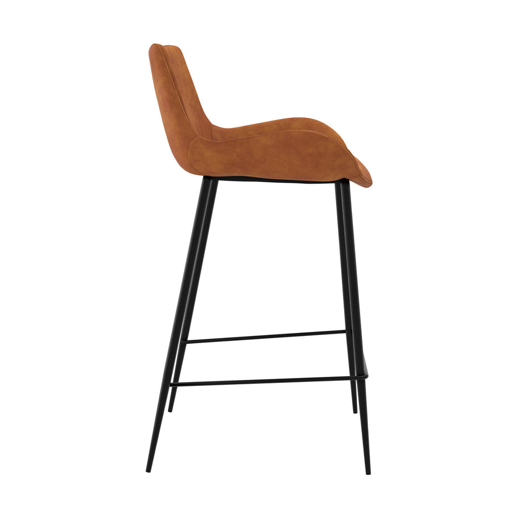 chaise de bar mi hauteur camel en lot de 2 pirata