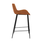chaise de bar mi hauteur camel en lot de 2 pirata