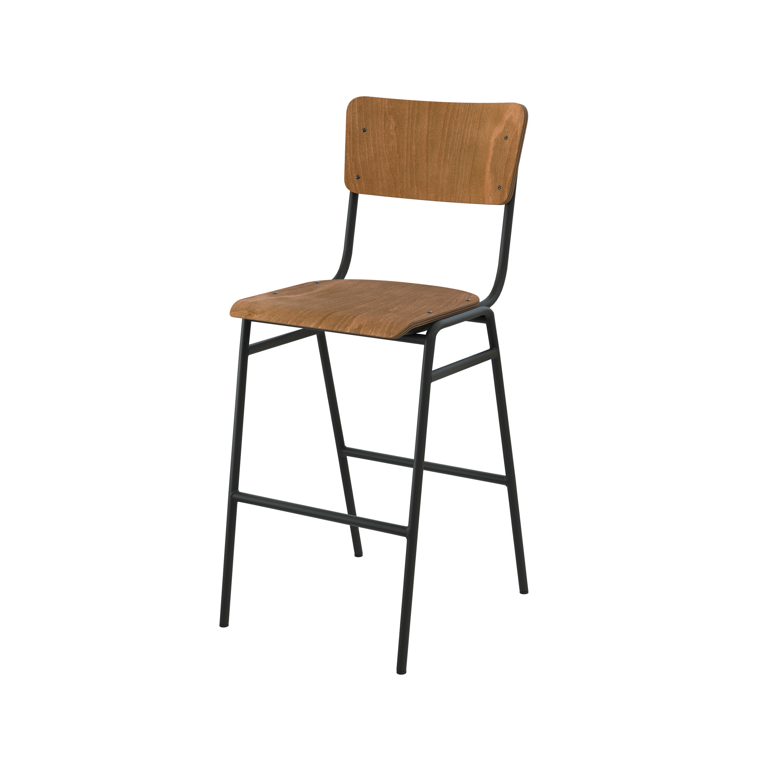 chaise de bar mi hauteur clem bois fonce 65 cm_1