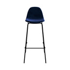 chaise de bar mi hauteur henrik velours bleu 75cm
                            