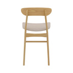 chaise de bar mi hauteur lana en tissu beige et bois lot de 2