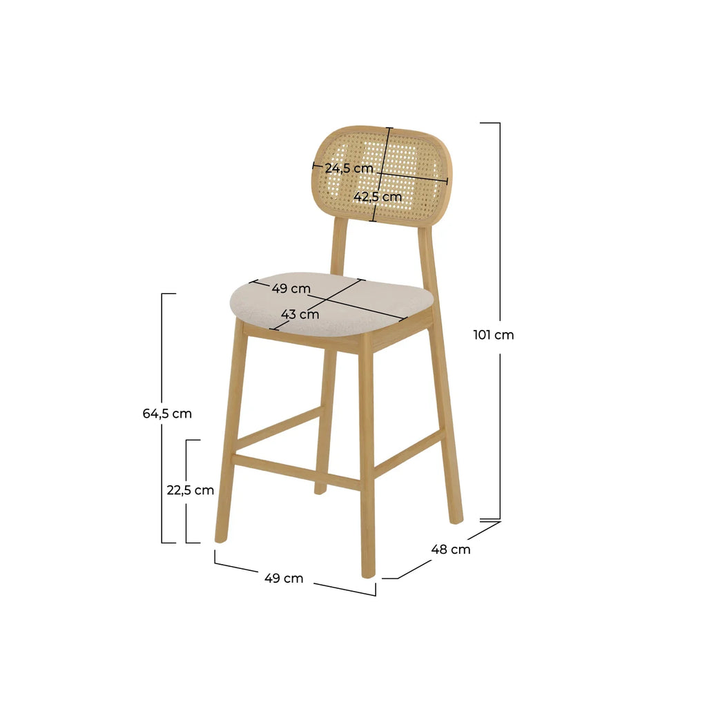 Tabouret De Bar Maria - Beige