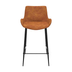 chaise de bar mi hauteur pirata en cuir synthetique camel