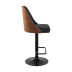 chaise de bar noire georges reglable en hauteur