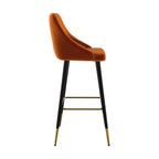 chaise de bar orange aristote assise confortable art deco